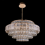 Люстра хрустальная в неоклассическом стиле на золотистом каркасе Majesty варинант исполнения - 8 | Loft Concept в Москве