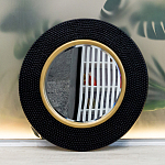 Зеркало в черной фактурной раме с золотым кантом Summon the Light варинант исполнения - 8 | Loft Concept в Москве