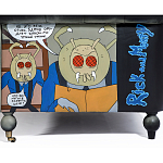 Кресло "Умный Умник" Rick and Morty graffiti chair натуральная кожа  варинант исполнения - 6 | Loft Concept в Москве