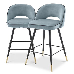 Комплект полубарных стульев Eichholtz Counter Stool Cliff set of 2 blue