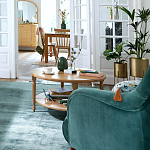 Кресло велюровое горчичного цвета Diaspro Mustard Armchair варинант исполнения - 8 | Loft Concept в Москве