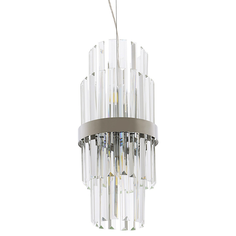   Deniel Crystal Hanging Lamp Chrome     | Loft Concept 