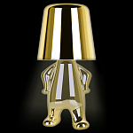 Настольная лампа фигурная золотого цвета с гладким абажуром Высота 19 см Sophia варинант исполнения - 1 | Loft Concept в Москве