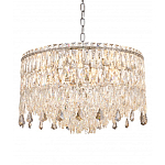 Люстра круглая с хрустальными подвесками на серебряном каркасе Roul Crystal Light варинант исполнения - 4 | Loft Concept в Москве