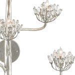 Бра серебряное в виде растения Silver Flower Glade варинант исполнения - 1 | Loft Concept в Москве