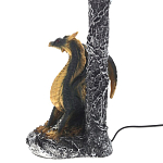 Настольная лампа Дракон Dragon Black Gold Table Lamp Синий Абажур варинант исполнения - 2 | Loft Concept в Москве