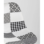 Пластиковый стул на ножках из массива бука Eames Черно-Белый Пэчворк варинант исполнения - 2 | Loft Concept в Москве