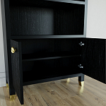 Книжный Стеллаж Elsa Dreams Black с задней стенкой варинант исполнения - 3 | Loft Concept в Москве