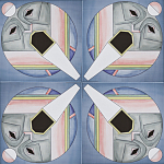 Плитка дизайнерская с узором Маска варинант исполнения - 1 | Loft Concept в Москве