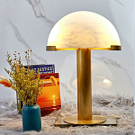 Настольная лампа c абажуром в форме купола из натурального камня  Heavenly Harmony варинант исполнения - 3 | Loft Concept в Москве