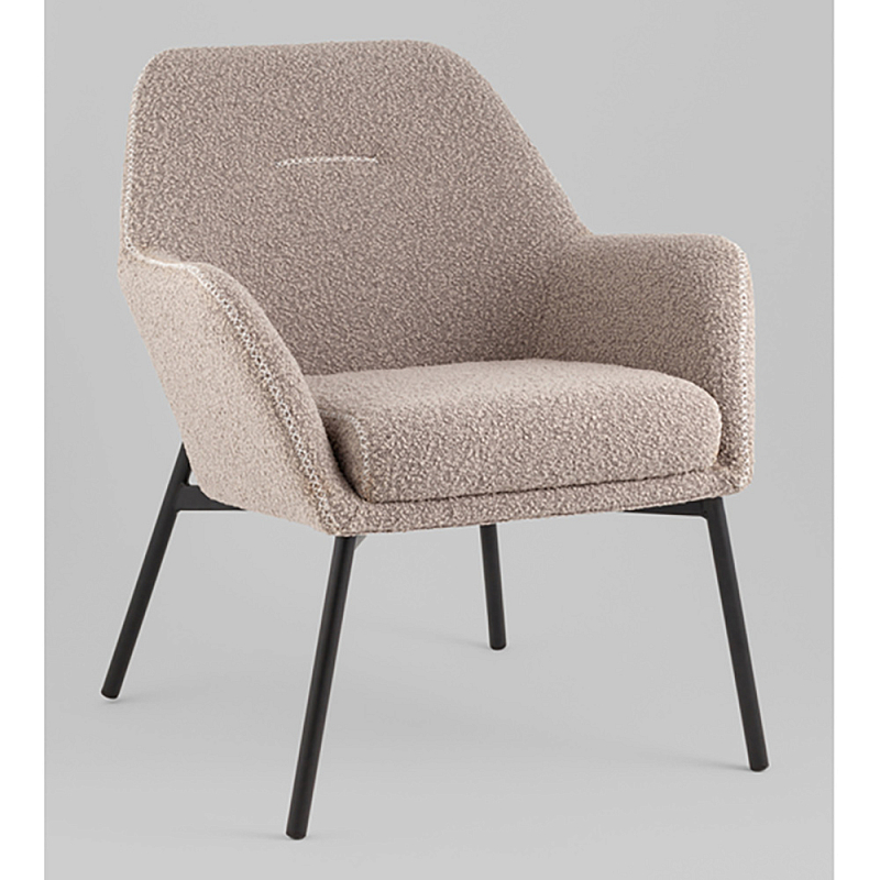 Кресло лаунж Joaquin серый Капучино  Черный в Москве | Loft Concept 