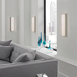 Бра прямоугольное в серебрянном цвете с ажурной решеткой Feiss варинант исполнения - 3 | Loft Concept в Москве