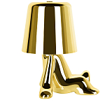 Настольная лампа фигурная золотого цвета с гладким абажуром Высота 17 см Sophia варинант исполнения - 4 | Loft Concept в Москве