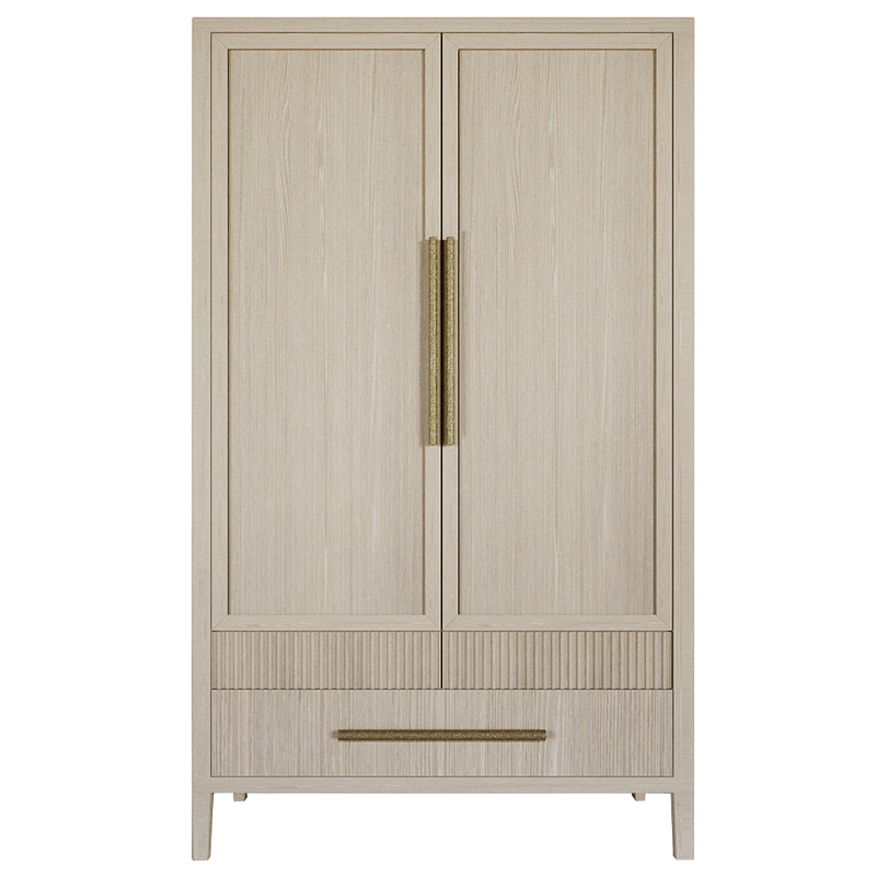 Шкаф платяной Primo с выдвижными ящиками шпон Черный дуб Древесина Золотой в Москве | Loft Concept 