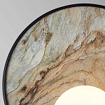 Бра круглое с каменным диском в металлической раме Sandstone Painting варинант исполнения - 2 | Loft Concept в Москве