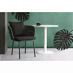 Стул мягкий с декором в виде плетеных лент на спинке и подлокотниках Semicircular Chair Decorated with Ribbons варинант исполнения - 5 | Loft Concept в Москве