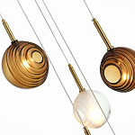 Люстра светодиодная с сферическими стеклянными плафонами Splatter варинант исполнения - 4 | Loft Concept в Москве