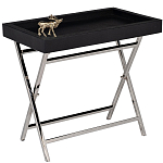 Стол сервировочный кожаный с декором в виде золотистой фигуркой лося Embodiment of Style варинант исполнения - 1 | Loft Concept в Москве