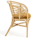 Кресло из ротанга с сиденьем из велюра Vini Rattan Armchair варинант исполнения - 3 | Loft Concept в Москве