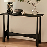 Консоль деревянная чёрная Black Tanner варинант исполнения - 4 | Loft Concept в Москве