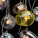 Люстра каскадная с 9-ю разноцветными стеклянными плафонами Kaleido варинант исполнения - 13 | Loft Concept в Москве