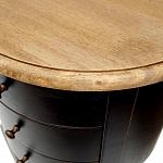 Комод маленький круглый c 3-мя ящиками и состаренным эффектом Vintage варинант исполнения - 2 | Loft Concept в Москве