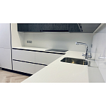 Угловой кухонный гарнитур Жемчужный белый Серый Clarke Kitchen Set White Grey варинант исполнения - 8 | Loft Concept в Москве