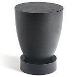 Приставной столик из массива манго Tom-tom Black варинант исполнения - 1 | Loft Concept в Москве