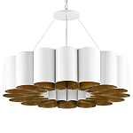 Люстра круглая фактурная в сочетании белого и золотого цвета Wide Stripes of Ribbon варинант исполнения - 4 | Loft Concept в Москве