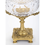 Чаша из рельефного стекла прозрачного цвета на бронзовой подставке Eden Garden варинант исполнения - 3 | Loft Concept в Москве