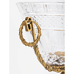 Чаша из рельефного стекла прозрачного цвета на бронзовой подставке Eden Garden варинант исполнения - 2 | Loft Concept в Москве