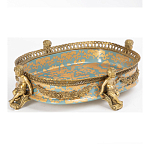 Чаша с орнаментом на ножках в виде бронзовых ангелов Eden Garden варинант исполнения - 2 | Loft Concept в Москве