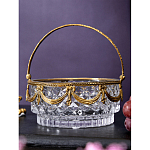 Корзиночка из прозрачного стекла с бронзовой ручкой Eden Garden варинант исполнения - 4 | Loft Concept в Москве