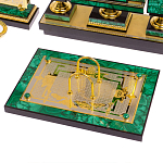 Настольный письменный набор из малахита с декором в виде лошади Leader Organizer варинант исполнения - 3 | Loft Concept в Москве