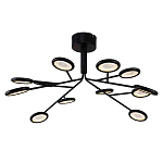 Люстра черного цвета с 12-ю круглыми плафонами Bendik Lighting варинант исполнения - 2 | Loft Concept в Москве