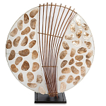 Настольная лампа из перламутра и дерева на подставке Indonesian Shell варинант исполнения - 3 | Loft Concept в Москве