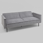 Диван современный вельветовый прямой Worcester Серый варинант исполнения - 4 | Loft Concept в Москве