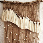 Дизайнерское Панно Дюна Макраме из нитей и бусин Wall Panel Dune варинант исполнения - 1 | Loft Concept в Москве