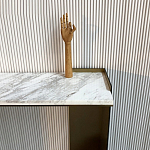 Консоль прямоугольная с основанием чёрного и золотого цвета Wrap варинант исполнения - 3 | Loft Concept в Москве