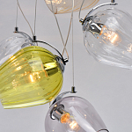 Люстра каскадная с 9-ю разноцветными стеклянными плафонами Kaleido варинант исполнения - 7 | Loft Concept в Москве