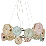 Люстра с плафонами из разноцветного стекла Glass Peonies варинант исполнения - 1 | Loft Concept в Москве