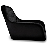 Барный стул со спинкой и подлокотниками на 4-х металлических ножках Douglas Rhombus Черный Велюр варинант исполнения - 2 | Loft Concept в Москве