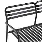 Скамья из алюминия Mack Metal Bench Black варинант исполнения - 4 | Loft Concept в Москве