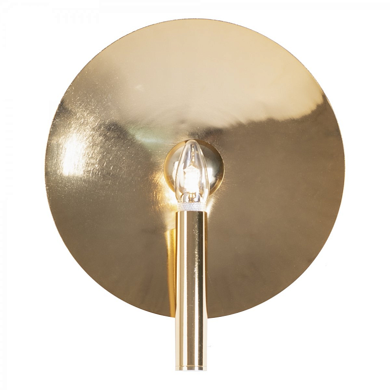  Gold Round Backing Exposed Bulb Sconce     | Loft Concept 