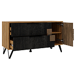 ТВ-тумба с  2-мя ящиками и закрытыми полками Stone Effect варинант исполнения - 4 | Loft Concept в Москве