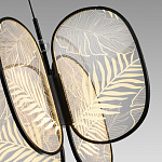 Люстра с гравировкой на акриловых плафонах Gravyura Black D 50 см варинант исполнения - 3 | Loft Concept в Москве