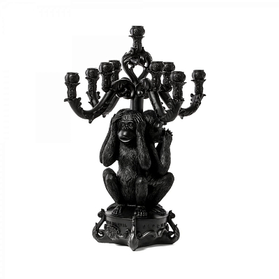 Подсвечник Seletti Giant Burlesque 3 Monkeys Black Подсвечник Seletti Giant Burlesque 3 Monkeys Black