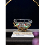 Чаша квадратная из прозрачного стекла с фигурками разноцветных птиц Eden Garden варинант исполнения - 2 | Loft Concept в Москве