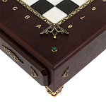 Шахматы в ларце из натуральных камней Долерит Малахит Мрамор Decorative Thematic Chess Русь варинант исполнения - 5 | Loft Concept в Москве