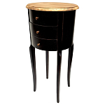 Комод маленький круглый c 3-мя ящиками и состаренным эффектом Vintage варинант исполнения - 1 | Loft Concept в Москве